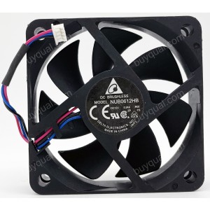 Delta NUB0612HB-R00 12V 0.24A 3wires Cooling Fan 