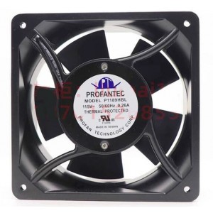 PROFANTEC P1189HBL 115V 0.26A 2wires Cooling Fan