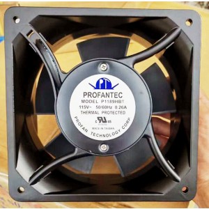PROFANTEC P1189HBT 115V 0.26A Cooling Fan 