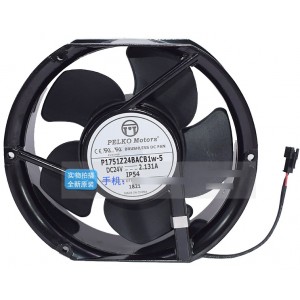 PELKO MOTORS P1751Z24BALB1W-5 24V 2.131A 2wires Cooling Fan 