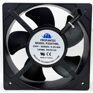 PROFANTEC P2207HBL 230V 0.3/0.46A 63/95W 2wires Cooling Fan - Original New