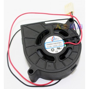 NSTECH PABD16025BL 12V 0.13A 2wires Cooling Fan