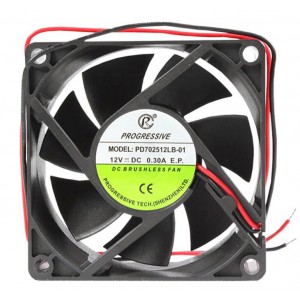 PROGRESSIVE PD702512LB-01 12V 0.30A 2wires Cooling Fan