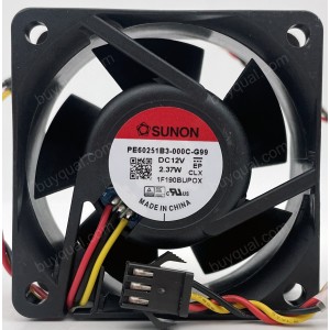 SUNON PE60251B3-000C-G99 12V 2.37W 3wires Cooling Fan