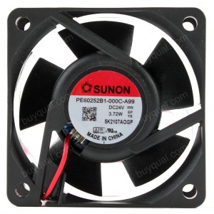 SUNON PE60252B1-000C-A99 24V 3.72W 2wires cooling fan