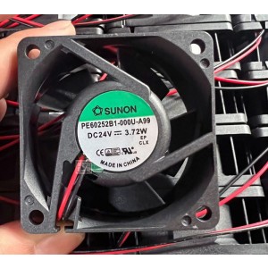 Sunon PE60252B1-000U-A99 24V 3.72W 2wires Cooling Fan 