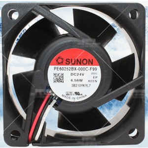 SUNON PE60252BX-000C-F99 24V 4.56W 3wires Cooling Fan