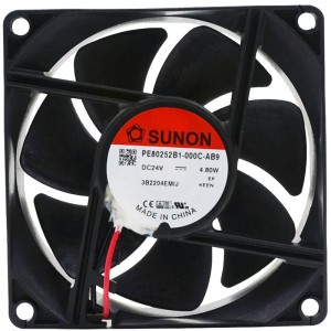 Sunon PE80252B1-000C-AB9 24V 4.8W 2wires Cooling Fan