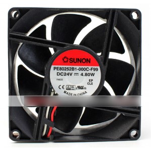 SUNON PE80252B1-000C-F99 24V 4.8W 3wires cooling fan