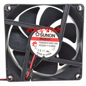 SUNON PE80252V2-000C-A99 24V 3.99W 2wires cooling fan