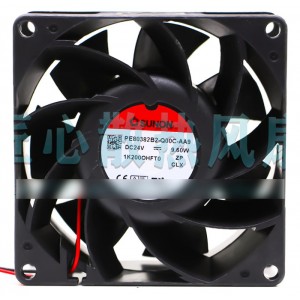 SUNON PE80382B2-Q00C-AA9 24V 9.6W 2wires Cooling Fan