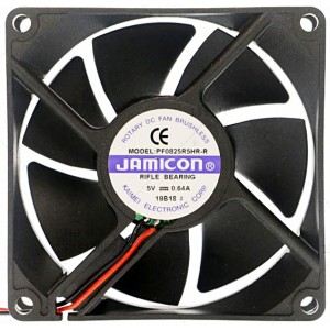 JAMICON PF0825R5HR-R 5V 0.64A 2wires Cooling Fan 