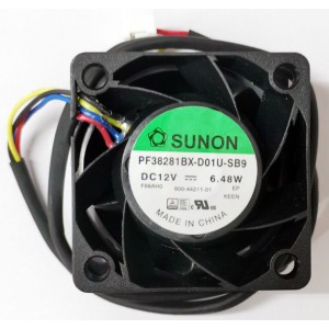 SUNON PF38281BX-D01U-SB9 12V 6.48W 4wires Cooling Fan
