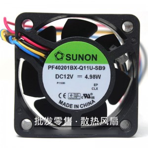 SUNON PF40201BX-Q11U-SB9 12V 4.98W 4wires Cooling Fan