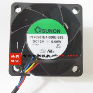 Sunon PF40281B1-000U-S99 12V 6.60W 4wires Cooling Fan 