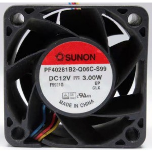 SUNON PF40281B2-Q06C-S99 12V  3W 4wires Cooling Fan