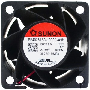 Sunon PF40281B3-1000C-A9H 12V 2.19W 2wires Cooling Fan