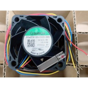 SUNON PF40281BX-D330-S99 12V 13.80W 4wires Cooling Fan