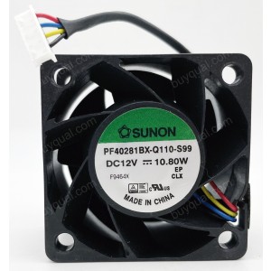 SUNON PF40281BX-Q110-S99 12V 10.80W 4wires Cooling Fan 