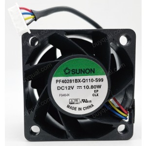 SUNON PF40281BX-Q110-S99 12V 10.80W 4wires Cooling Fan - Original New
