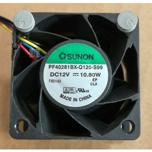 SUNON PF40281BX-Q120-S99 12V 10.8W 4wires Cooling Fan