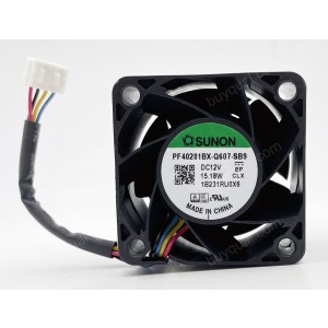 SUNON PF40281BX-Q607-SB9 12V 15.18W 4wires Cooling Fan 