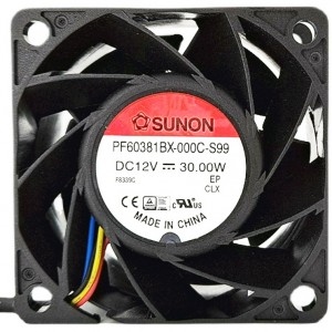 SUNON PF60381BX-000C-S99 12V 30.00W 4wires Cooling Fan 
