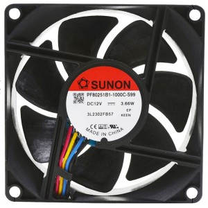 Sunon PF80251B1-1000C-S99 12V 3.66W 4wires Cooling Fan