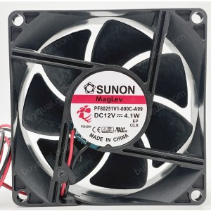 SUNON PF80251V1-000C-A99 12V 4.1W 2wires cooling fan