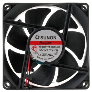 SUNON PF80251V3-000C-A99 12V 2.7W 2 wires Cooling Fan