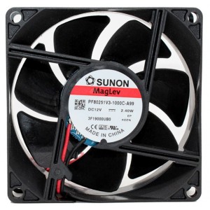 Sunon PF80251V3-1000C-A99 12V 2.40W 2wires Cooling Fan 
