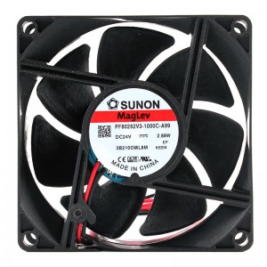 SUNON PF80252V3-1000C-A99 PF80252V31000CA99 24V 2.88W 2wires Cooling Fan 