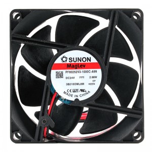 SUNON PF80252V3-1000C-A99 24V 2.88W 2wires Cooling Fan 