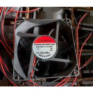 SUNON PF80321B3-000C-A99 12V 2.4W 2wires Cooling Fan 