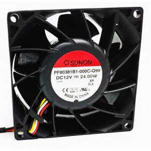 SUNON PF80381B1-000C-Q99 12V 24.00W 4wires Cooling Fan 