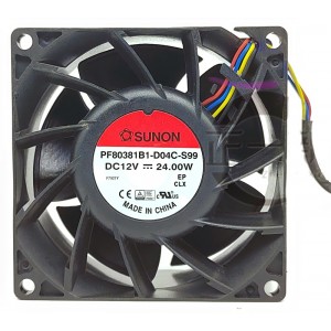 SUNON PF80381B1-000C-S99 12V 24.00W 4wires Cooling Fan 