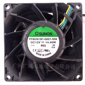 SUNON PF80381B1-Q021-S99 12V 14.40W 4wires Cooling Fan