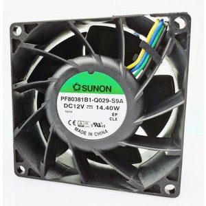 SUNON PF80381B1-Q029-S9A 12V 14.40W 4wires Cooling Fan