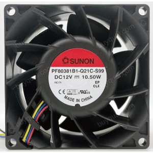 SUNON PF80381B1-Q21C-S99 12V 10.50W 4wires Cooling Fan