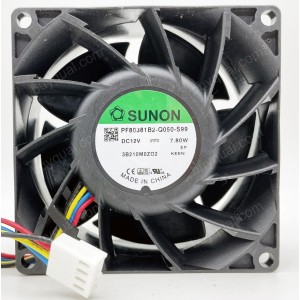 SUNON PF80381B2-Q050-S99 12V 7.80W 4wires Cooling Fan