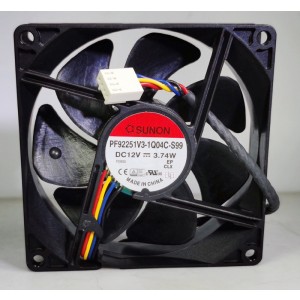 SUNON PF92251V3-1Q04C-S99 12V 3.74W 4wires Cooling Fan