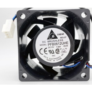 DELTA PFB0612UHE 12V 1.68A 2wires 3wires 4wires Cooling Fan - Picture need