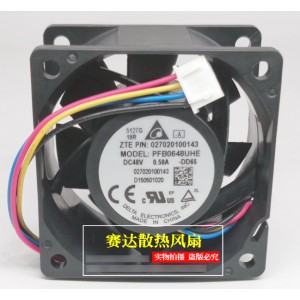 DELTA PFB0648UHE 48V 0.5A 4wires cooling fan