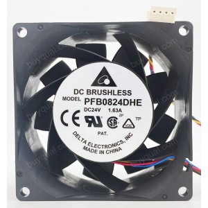 DELTA PFB0824DHE 24V 1.35A/1.63A 2wires 3wires 4wires Cooling Fan - Picture need