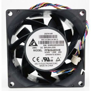 Delta PFB0848DHE 54V 1A 4wires Cooling Fan - New