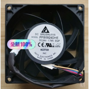 Delta PFB0924DHE-G7T 24V 1.74A 3wires Cooling Fan 