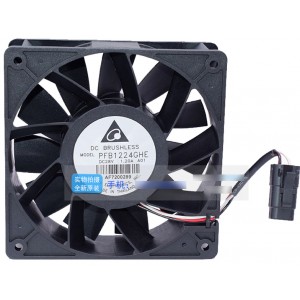 DELTA PFB1224GHE 24V 1.62A / 28V 1.2A 2wires 3wires Cooling Fan