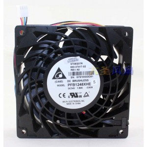 Delta PFB1248XHE 54V 1.89A 4wires Cooling Fan