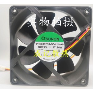 SUNON PFC0382B1-Q04U-HA9 24V 17.96W 3wires Cooling Fan 