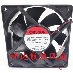 SUNON PFC0382B1-Q13C-AAP 24V 17.96W 2wires Cooling Fan 